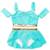 Maillot de bain 2 pièces fille princesse uv upf 50+ Vert 2 - vertbaudet enfant 