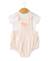 Ensemble salopette + haut 100% coton bébé fille Naturel/ peche 1 - vertbaudet enfant 