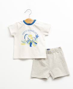 -Ensemble short + haut 100% coton bébé garçon