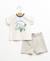 Ensemble short + haut 100% coton bébé garçon Gris chine clair 1 - vertbaudet enfant 