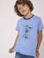 T-shirt manches courtes 100% coton garçon Bleu 1 - vertbaudet enfant 