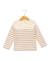 Mariniere manches longues 100% coton fille Fond grege raye parme 1 - vertbaudet enfant 