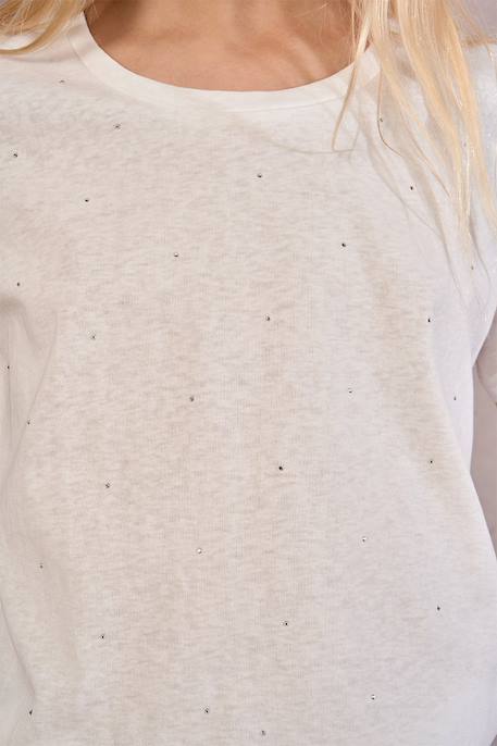 T-shirt à strass Blanc 4 - vertbaudet enfant 