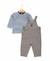 Ensemble salopette + haut 100% coton bébé garçon Gris 1 - vertbaudet enfant 