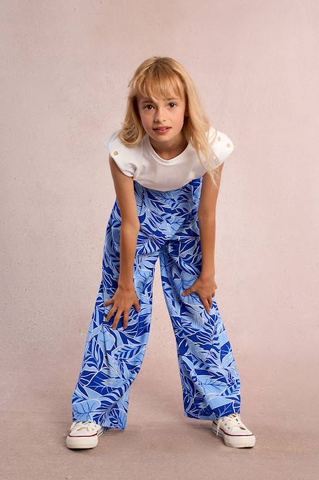 T-shirt à épaulettes Blanc+Navy blue+Rouge 2 - vertbaudet enfant 