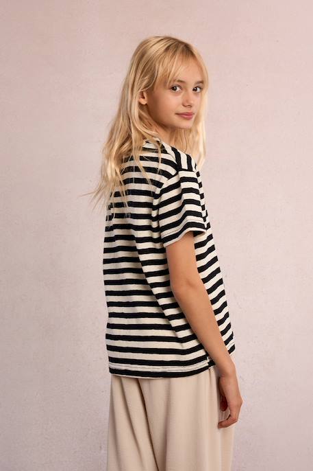 T-shirt rayé Navy blue+Noir 7 - vertbaudet enfant 