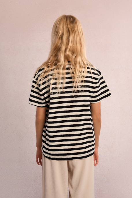 T-shirt rayé Navy blue+Noir 8 - vertbaudet enfant 