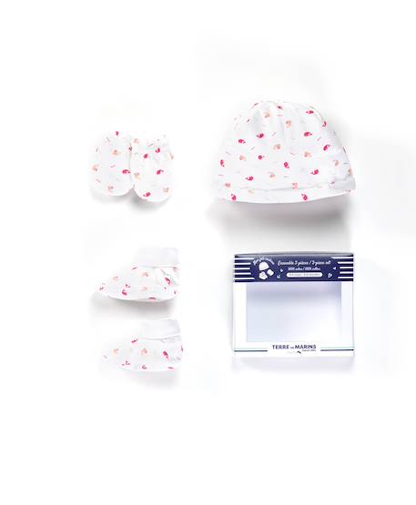 Bébé-Accessoires-Autres accessoires-Ensemble accessoires 100% coton bébé fille