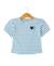 Mariniere manches courtes 100% coton fille Fond blanc casse raye bleu moy 1 - vertbaudet enfant 