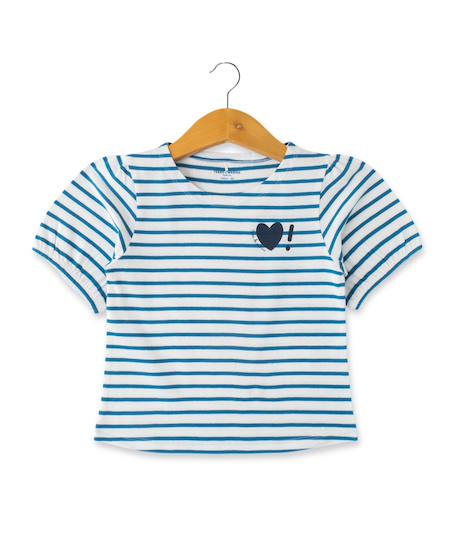 Fille-Mariniere manches courtes 100% coton fille
