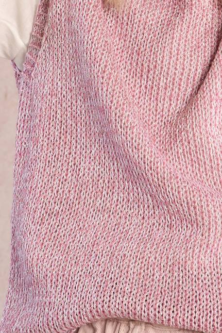 Pull en maille, sans manches Rose 2 - vertbaudet enfant 