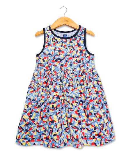 Ensemble robe + haut 100% coton fille Imprime fond blanc 1 - vertbaudet enfant 