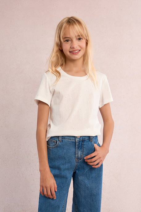 T-shirt à strass Blanc 2 - vertbaudet enfant 