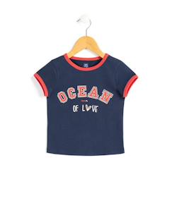T-shirt manches courtes 100% coton fille  - vertbaudet enfant