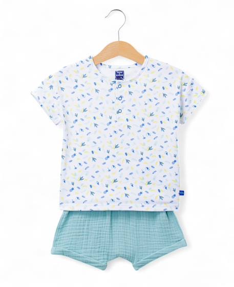 Bébé-Ensemble-Ensemble short + haut 100% coton bébé garçon