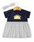 Ensemble robe + bandeau 100% coton bébé fille Indigo 1 - vertbaudet enfant 
