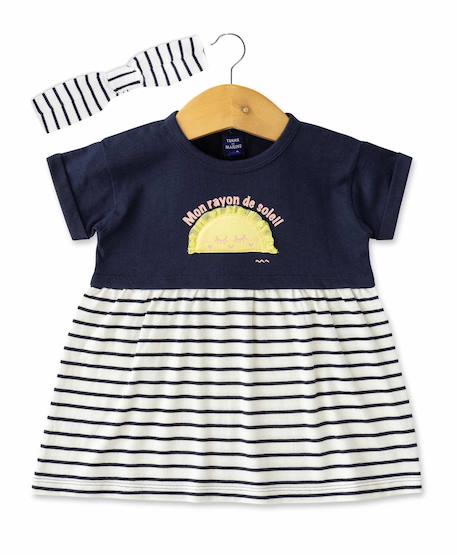 Ensemble robe + bandeau 100% coton bébé fille  - vertbaudet enfant