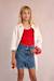Débardeur froncé Noir+Offwhite+Rouge 11 - vertbaudet enfant 