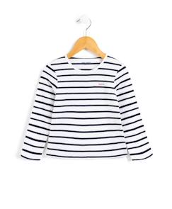 Mariniere manches longues 100% coton fille  - vertbaudet enfant