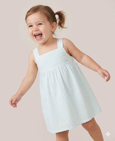Fille-Robe sans manches 100% coton fille