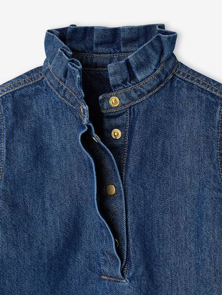 Blouse fille en jean Capsule mère-fille double stone 3 - vertbaudet enfant 
