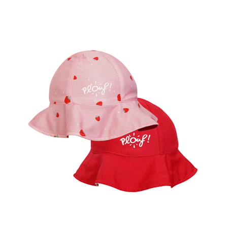 Bob réversible anti-uv - fille Blanc / Orange+Rose / Orange+Rose / Rouge 12 - vertbaudet enfant 