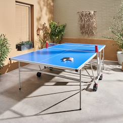 Jouet-Jeux de plein air-Table de ping pong outdoor, avec 4 raquettes et 6 balles, pour utilisation extérieure, sport tennis de table
