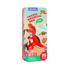 Jouet-Jeux éducatifs-Puzzles-Boïte de puzzle magnétique voyage - le pays des dinosaures