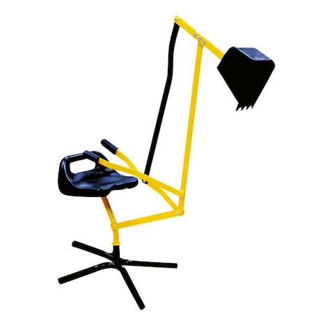 Excavatrice assise - pour enfants, rotative Jaune et noir 2 - vertbaudet enfant 