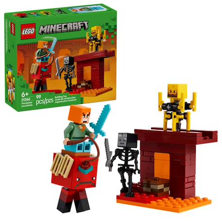 La bataille de la lave du nether 21266 Lego Minecraft Multicolore 2 - vertbaudet enfant 