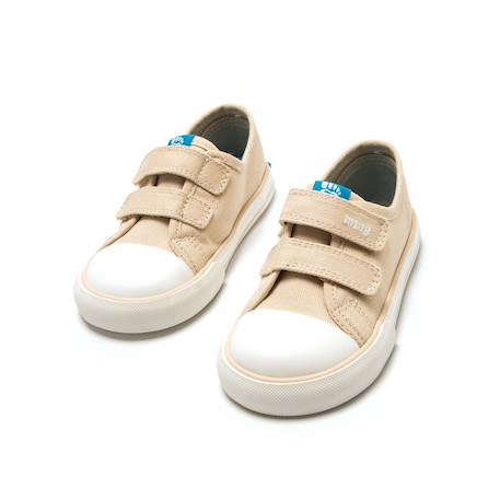 Sneakers filles synthétique fermeture adhésive barefoot Beige+Nude 6 - vertbaudet enfant 