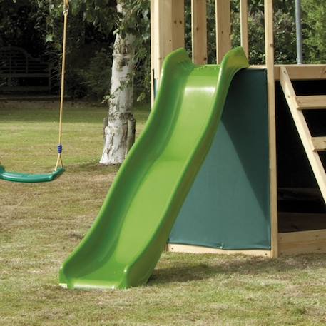 Glissière toboggan wavy plastique 175cm Vert 1 - vertbaudet enfant 