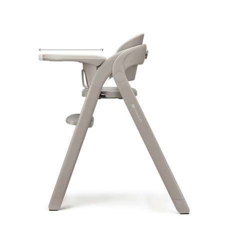 Chaise haute 3-en-1 TINO, pliable avec plateau et harnais 5 points, réglable, facile à nettoyer, compacte, évolutive Beige+Grey 3 - vertbaudet enfant 