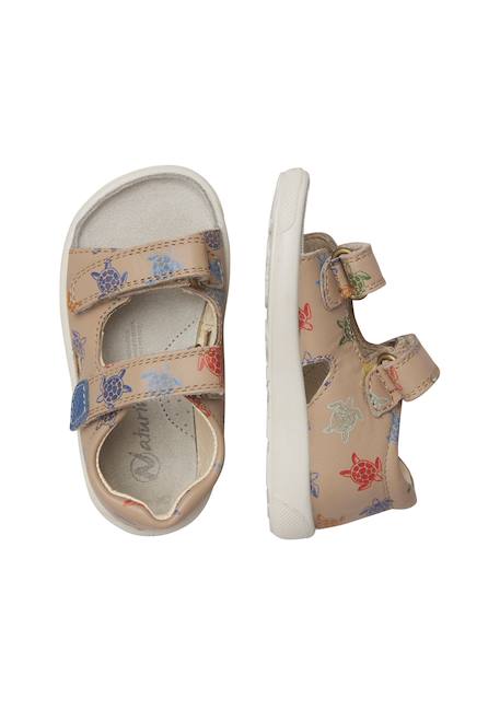 Sandales en cuir july Gris tourterelle-marine 4 - vertbaudet enfant 