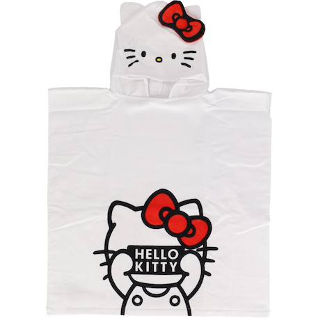 Poncho de bain hello kitty coton Blanc 3 - vertbaudet enfant 
