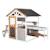 Maison de jeux extérieure multifonction en bois massif résistant Gris et naturel 6 - vertbaudet enfant 