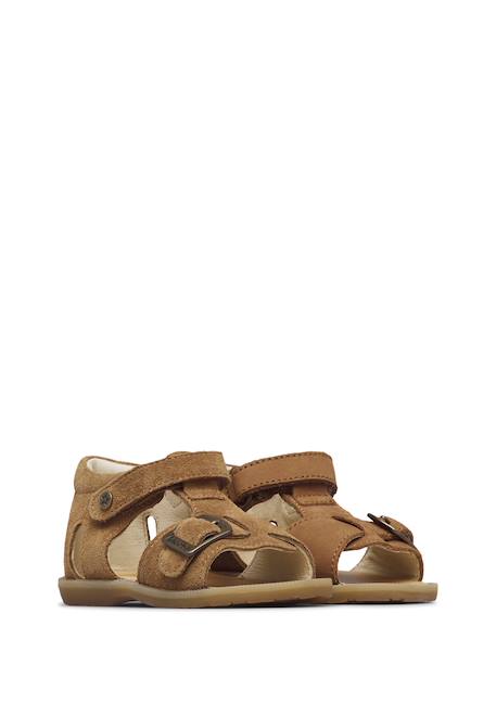 Sandales en cuir quarzo Marron- 2 - vertbaudet enfant 