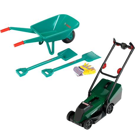 Kit de jardinage bosch brouette et tondeuse à gazon rotak Vert 2 - vertbaudet enfant 