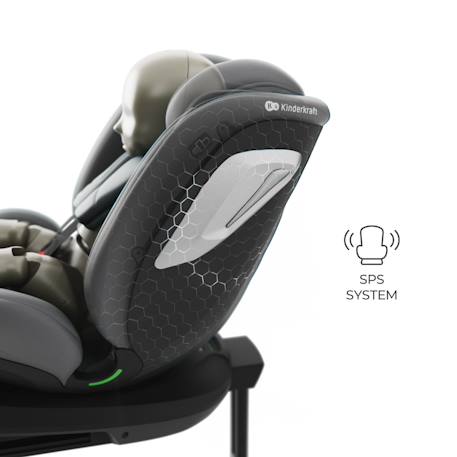 Siège auto I-GROW 2 PLUS, i-size 4-en-1   40-150 cm pivotant 360°, isofix, top tether, dos et face route, protection latérale, inclinable, ventilation, évolutif 0-12 ans Bleu+Gris+Noir+Vert 12 - vertbaudet enfant 