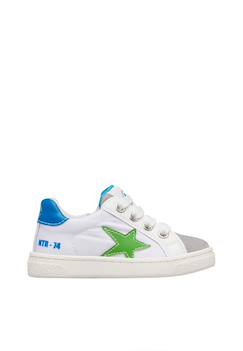 Chaussures-Baskets en cuir et en daim pinn zip.