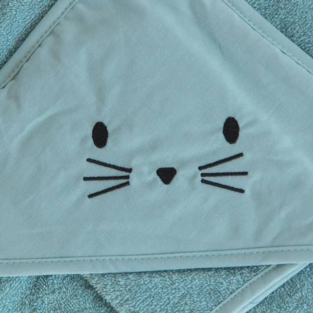 Set sortie de bain et gant lapin Blanc+Bleu+Gris perle+Terracotta 4 - vertbaudet enfant 