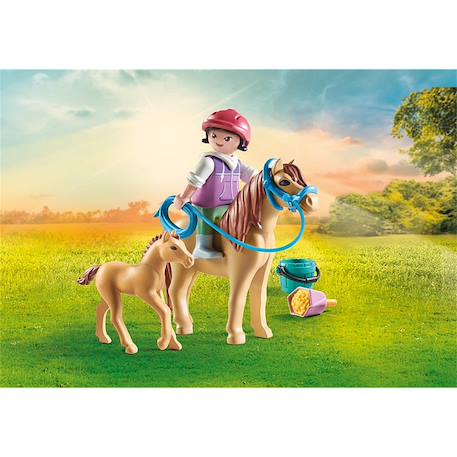 Enfant avec poneys 71498 Multicolore 1 - vertbaudet enfant 
