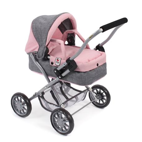 Poussette pour poupons Gris et rose 2 - vertbaudet enfant 