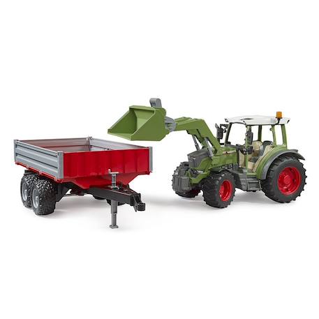 Fendt vario 211 avec chargeur frontal et remorque à ridelle Vert 1 - vertbaudet enfant 