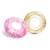 Bouée gonflable glitter 119 cm diam. 1 pc. Rose et doré 2 - vertbaudet enfant 