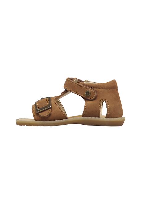 Sandales en cuir quarzo Marron- 3 - vertbaudet enfant 
