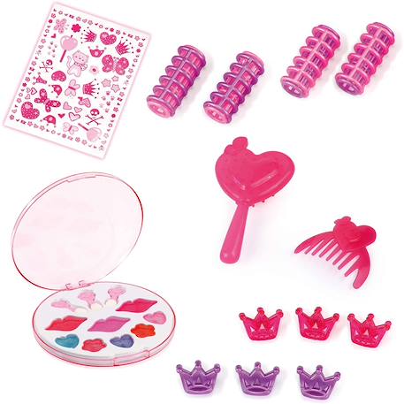 Charlène super modèle tête à coiffer et maquiller cheveux blond Rose 1 - vertbaudet enfant 