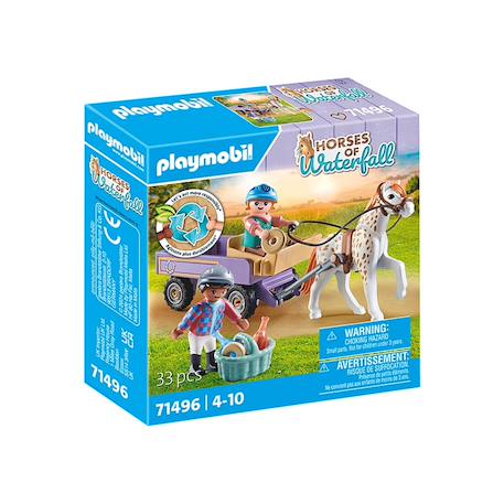 Enfants avec calèche et poney 71496 Multicolore 2 - vertbaudet enfant 