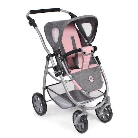 La poussette combinée pour poupée 3 en 1 emotion 'all in' - coloris 15 Gris et rose 1 - vertbaudet enfant 