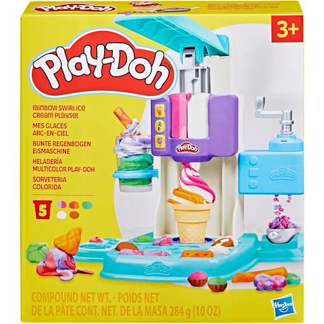 Play-doh coffret mes glaces arc-en-ciel avec pâte à modeler Multicolore 2 - vertbaudet enfant 